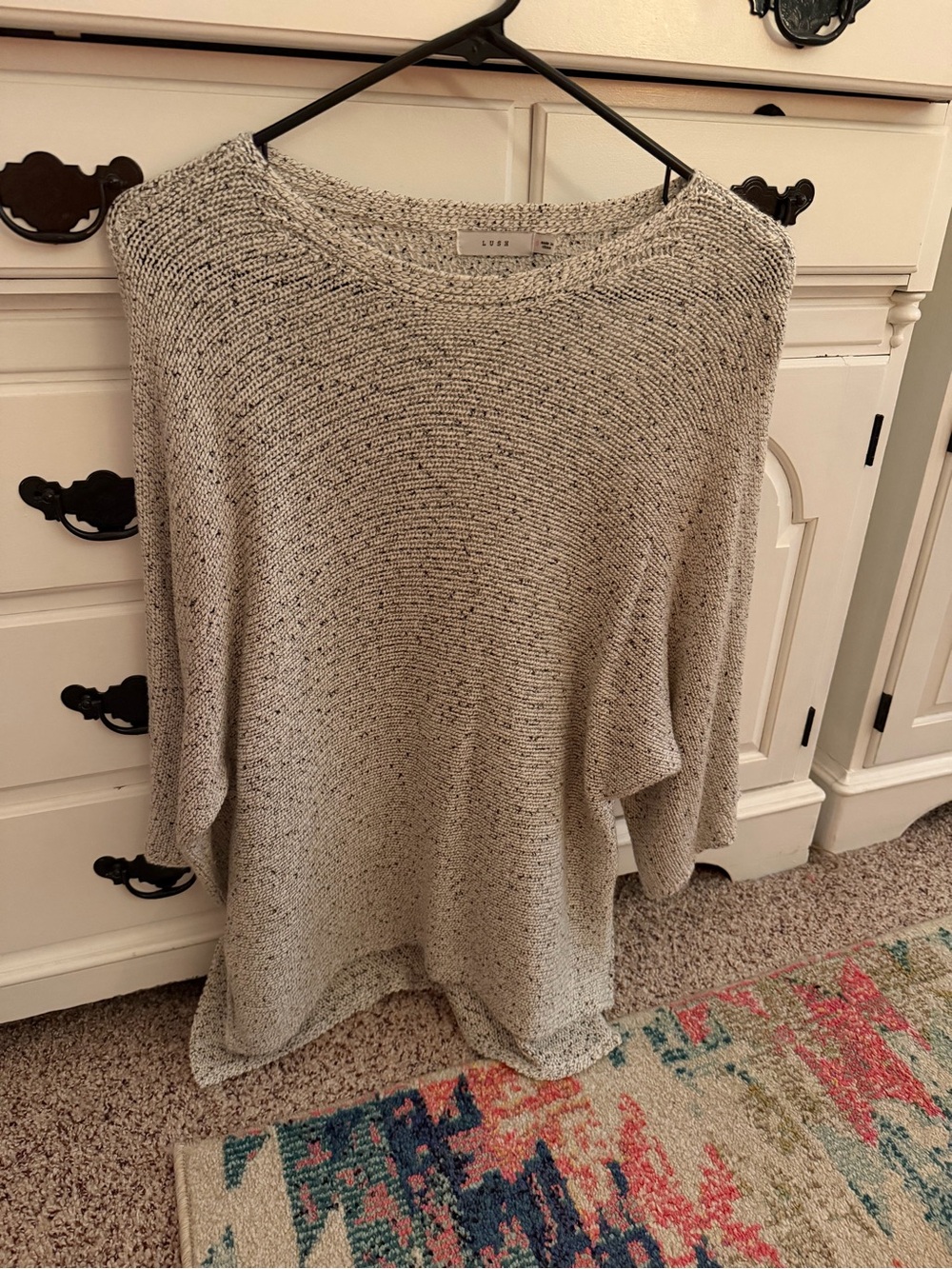 Lush Heathered Light Gray Crewneck Sweater